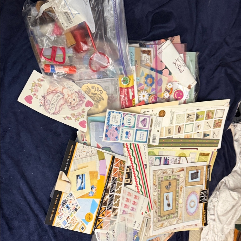 Assorted Scrapbooking SuppliesHuge, huge, huge lot of scrapbook stickers, …
